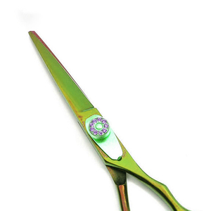 Ciseaux de barbier droits en acier inoxydable personnalisés avec logo pour la coupe de cheveux, fournitures de salon de beauté, vente en gros - Product Image 6