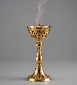 Handmade Metal Iron <b>Incense</b> <b>Cone</b> Holder Pedestal Burner Ash Catcher Aromatherapy Goblet Decor - Product Image 2
