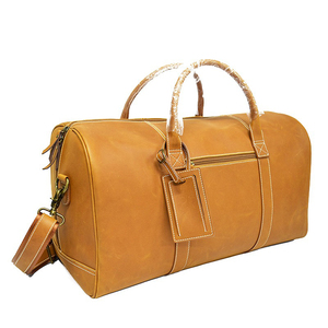 Service OEM : Sacs de voyage en cuir de vachette vieilli à col montant personnalisés – Sacs de voyage pour hommes en cuir de vachette de qualité supérieure, très tendance et personnalisables - Product Image 2