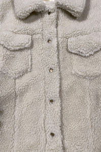 Custom Designed Women's Trendy Winter Coat Sherpa Fleece Breathable <b>Sheep</b> <b>Skin</b> Outerwear Beaded Decoration Oversized <b>Jackets</b> - Product Image 3