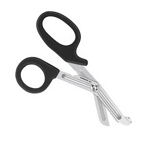 Ciseaux de traumatologie pour infirmières, ciseaux de premiers secours, 5,5 pouces, manche noir, acier inoxydable allemand, ciseaux médicaux d'urgence pour bandages, chirurgicaux - Product Image 2