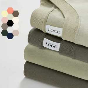T-shirt Premium pour Homme 100% Coton Tricoté Couleur Unie Col Rond Manches Courtes Coupe Classique Style Décontracté Anti-boulochage Logo Avant - Product Image 1