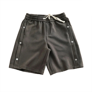Shorts de sport décontractés pour hommes et garçons, avec cordon de serrage sur le côté, gris foncé - Product Image 5