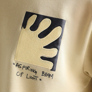 Camisetas de hombre con hombros caídos y logotipo bordado personalizado OEM en el pecho, 100% algodón, bordado a máquina, camiseta extragrande para hombre - Product Image 2