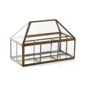 Metal And Glass Jewelry Box With Transparent Glass Design For Cosmetics Jewelry And Keepsake Storage - Product Image 1