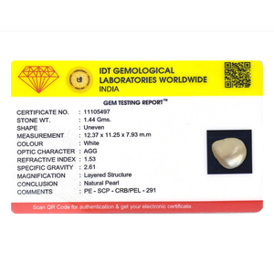 Natural Keshi Pearl 7.2 Carat Loose Gemstone for Jewelry Making - Product Image 4