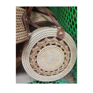 HOT SELLING Premium Eco-Friendly Vintage Rattan Handbag High Quality Fashionable Sustainable Woven Beach <b>Tote</b> <b>Bag</b> Women Travel - Product Image 1