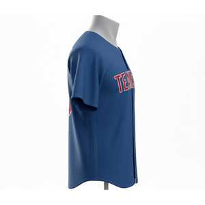 Camisetas de Béisbol Personalizadas al por Mayor, Impresión por Sublimación, 100% Poliéster, Malla Transpirable, Cuello en V, Manga Corta, Uniformes Deportivos Unisex - Product Image 3