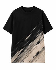 เสื้อยืดแขนสั้นผู้ชายทรงโอเวอร์ไซส์ คอกลม ผ้าถัก พิมพ์ลายดิจิทัล สไตล์สปอร์ต ผ้าฝ้าย 100% แห้งเร็ว - Product Image 3
