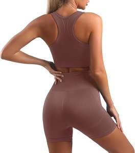 Ensemble de yoga court de haute qualité pour femmes, vêtements de sport pour femmes, ensembles de yoga à séchage rapide, coupe ajustée - Product Image 4
