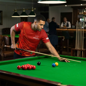 Premium <b>Half</b> Sleeve Cross Snooker <b>Shirt</b> Moisture Wicking Lightweight Sportswear for Daily Cue Sports Activities. - Product Image 5