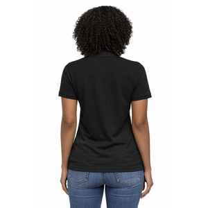 Camiseta polo negra de la hermandad Iota Phi Lambda con letras griegas, ropa informal para mujer, top de manga corta con cuello - Product Image 4