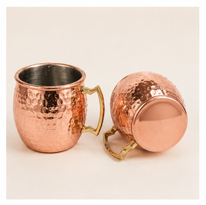 Ensemble de mugs Moscow Mule en cuivre pur 100% artisanal, design baril martelé, tasse à bière en cuivre massif pour bar à cocktails, personnalisable - Product Image 6