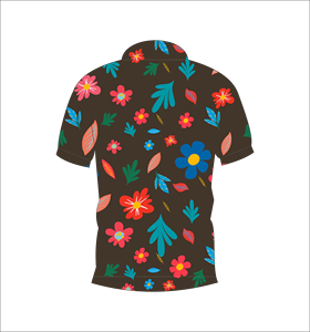 เสื้อโปโลพิมพ์ลายดอกไม้แบบกำหนดเองสำหรับผู้ชาย แขนสั้น เหมาะสำหรับกอล์ฟ เทนนิส เสื้อเชิ้ตคอปกลำลองสำหรับเล่นกีฬาฤดูร้อน - Product Image 2