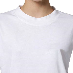 Women's <b>White</b> <b>2</b>-<b>Piece</b> Shorts <b>Set</b> O-Neck Short Sleeve Knitted Casual Breathable Spring Summer Solid Color Loose Fit - Product Image 6