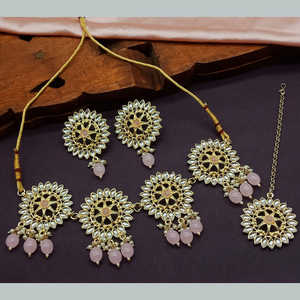 Gold Plated Kundan Stone Choker Necklace <b>Set</b> 10581261LPI Exquisite <b>Fine</b> <b>Jewelry</b> <b>Set</b> - Product Image 1