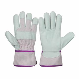 Guantes de Trabajo de Cuero Vacuno de Primera Calidad Resistentes al Calor, Guantes de Jardinería Suaves y Cómodos, Diseño de Logotipo Personalizado - Product Image 4