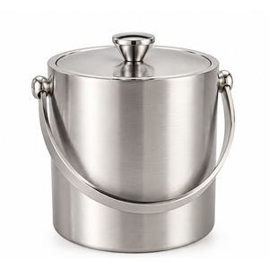 Wholesale Double Wall Stainless Steel <b>Ice</b> Bucket with Lid Metal Beverage <b>Cooler</b> & Wine Chiller for Bar Hotel Party Supplies - Product Image 1