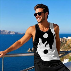 Fabricante de Camisetas sin Mangas Sublimadas Personalizadas, Impresión Completa en Toda la Superficie, Chaleco Deportivo de Malla para Hombre, MOQ Bajo, Poliéster de Secado Rápido - Product Image 3