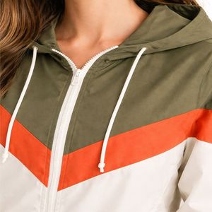 Chaqueta Cortavientos de Nailon para Mujer de Alta Calidad, Chaqueta de Moda para Exteriores con Bloques de Color, Manga Larga, para Invierno, con Cierre Completo, Resistente al Viento y con Capucha - Product Image 4