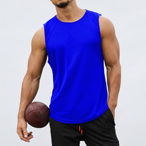 Camiseta Deportiva de Punto Transpirable para Hombre, Talla Grande, Informal, de Verano, sin Mangas, para Gimnasio, Culturismo, Chaleco de Algodón - Product Image 5