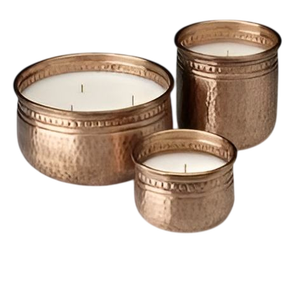 Portavelas Aromático de Metal Hecho a Mano, Recipiente para Velas Perfumadas, Frasco Único para Velas, Centro de Mesa Decorativo - Product Image 1