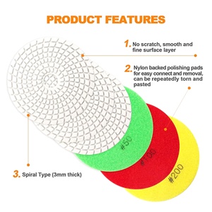 Grit50-6000 Haak En Lus Back Polijstkussen Flexibele Droge Pad Diamant Polijsten Pad Voor Slijpsteen - Product Image 4