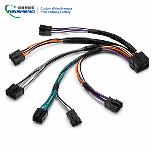 Faisceau de câblage automobile personnalisé pour câbles de radio de voiture amplifiés, isolation en PVC, conducteurs en cuivre, indice de protection IP68, 110V/12V pour Android - Product Image 1