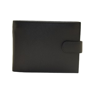 <b>Men's</b> <b>Black</b> Genuine Leather Bifold <b>Wallet</b> Minimalist Fold Closure Short Daily Use Multiple Card Slots Open Closure Vintage - Product Image 1