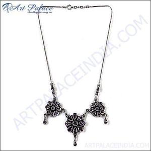Élégant collier pendentif fin en argent 925 avec pierre précieuse améthyste pour accessoire de fête - Product Image 1