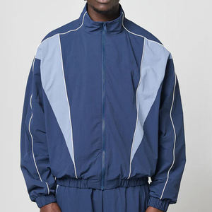 Men's Two-Piece Windbreaker Tracksuit Set with <b>Zip</b>-<b>Up</b> <b>Jacket</b> and Jogger Set Custom Windbreaker Suit - Product Image 3
