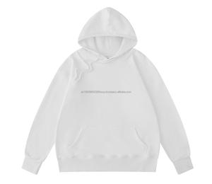 Sweats à capuche unis de luxe Hip Hop pour hommes, divers coloris, 100% coton, streetwear, surdimensionnés, en coton lourd, sweats à capuche lourds - Product Image 2