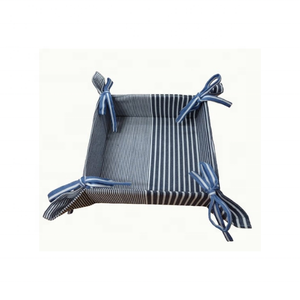 Tissage rustique 100% coton double Design rayé brodé support conçu pour la salle à manger moderne parfait pour panier de service à la maison - Product Image 1