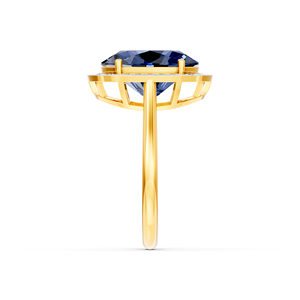 Anillo de Oro Sólido de 14K, 9K, 10K, 18K con Gema de Laboratorio de 6 Quilates, Certificado IGI, RJC, ODM, OEM, Fabricante de Joyería Fina Ética, Venta al por Mayor R102081 - Product Image 3