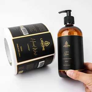 ฉลากม้วน BOPP กันน้ำแบบกำหนดเอง พร้อมฟอยล์ทองนูน สำหรับบรรจุภัณฑ์เครื่องสำอางสุดหรู - Product Image 3