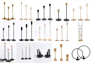 Candelabros Metálicos Dorados de 20cm al por Mayor para Bodas y Festivales, Decoración Elegante para Fiestas con Portavelas - Product Image 5