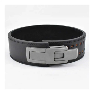 Cinturón de Cuero Ajustable para Levantamiento de Pesas con Hebilla y Soporte Lumbar para Hombre - Product Image 1