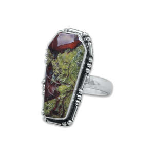 แหวนพลอยหลากสีทรงโลงศพ ดีไซน์สวยหรู แหวนเงินชุบสำหรับผู้หญิง ขายส่งจากผู้ผลิตเครื่องประดับแฟชั่น - Product Image 4