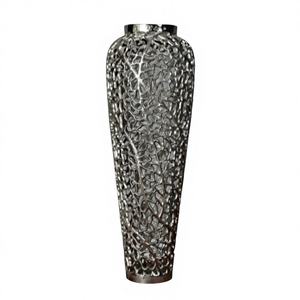 Jarrones Decorativos de Aluminio para el Hogar, Jarrón de Cerámica con Diseño Recortado, Pieza Decorativa para Sala de Estar, Baño, Oficina, Dormitorio - Product Image 1