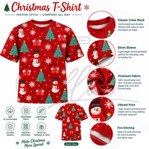 T-shirt de Noël pour homme de qualité supérieure, sur mesure, nouveau style, en coton respirant, de bonne qualité - Product Image 6