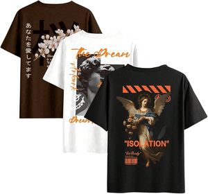 เสื้อยืดพิมพ์ลายผู้ชาย ผ้าฝ้ายนุ่ม ดีไซน์กราฟิก แขนสั้น ระบายอากาศได้ดี สวมใส่สบายๆ แฟชั่นแนวสตรีทสุดเทรนด์ คุณภาพสูง - Product Image 1