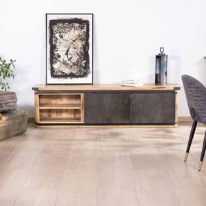 Meuble TV Vandana Silver Value 180 cm avec portes coulissantes en métal et en bois Character - Product Image 5