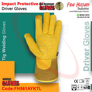 Guantes de conductor sin forro de alta calidad para uso diario Protección contra impactos para invierno Venta al por mayor Guantes de cuero de soldadura Pakistán 2024 - Product Image 6