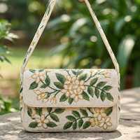 Sac bandoulière artisanal de luxe, tendance, haut de gamme, robuste, professionnel, portable, écologique, sûr, en lin de jardin méditerranéen, imperméable