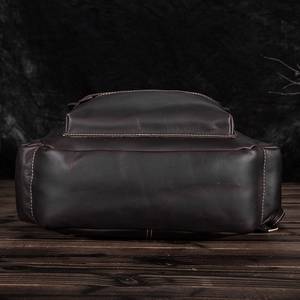 Vintage Genuine Leather 15.6 inch Laptop <b>Backpack</b> <b>Waterproof</b> Travel Rucksack with Anti-Theft Pocket LBP-0352 - Product Image 5