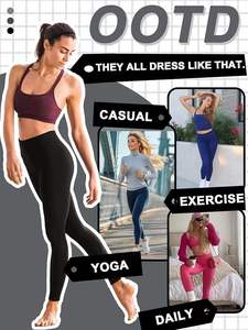 Leggings Deportivos de Cintura Alta Elástica para Mujer, Leggings de Yoga de Color Sólido, Leggings Deportivos de Alta Elasticidad para Fitness, Pantalones de Entrenamiento para Correr - Product Image 3