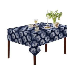 <b>Blue</b> Beige Pattern Classic Style Ikat Diamond Cloth Ethnic Geometric Dining Cover Custom Size Custom Weight Indian Supplier - Product Image 2