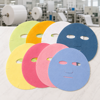 Masque facial en microfibre Y123, design couleur personnalisé, imitation peau, tissu ultra-fin, masque facial en microfibre non tissé, couleur macaron, sec