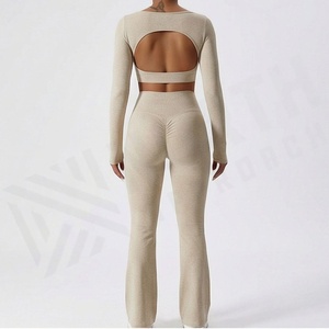 Conjunto Deportivo de Yoga de Tres Piezas Personalizado al por Mayor, Ropa Deportiva para Gimnasio, Ropa Deportiva para Mujer, Traje Deportivo, Ropa Activa - Product Image 2