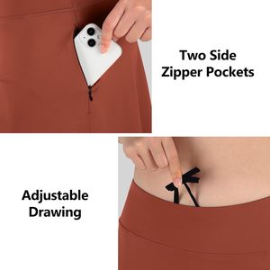 Jupe modeste pour femmes, taille haute, couleur unie, mini-jupe trapèze avec poches, décontractée, en nylon écologique, toutes saisons - Product Image 3